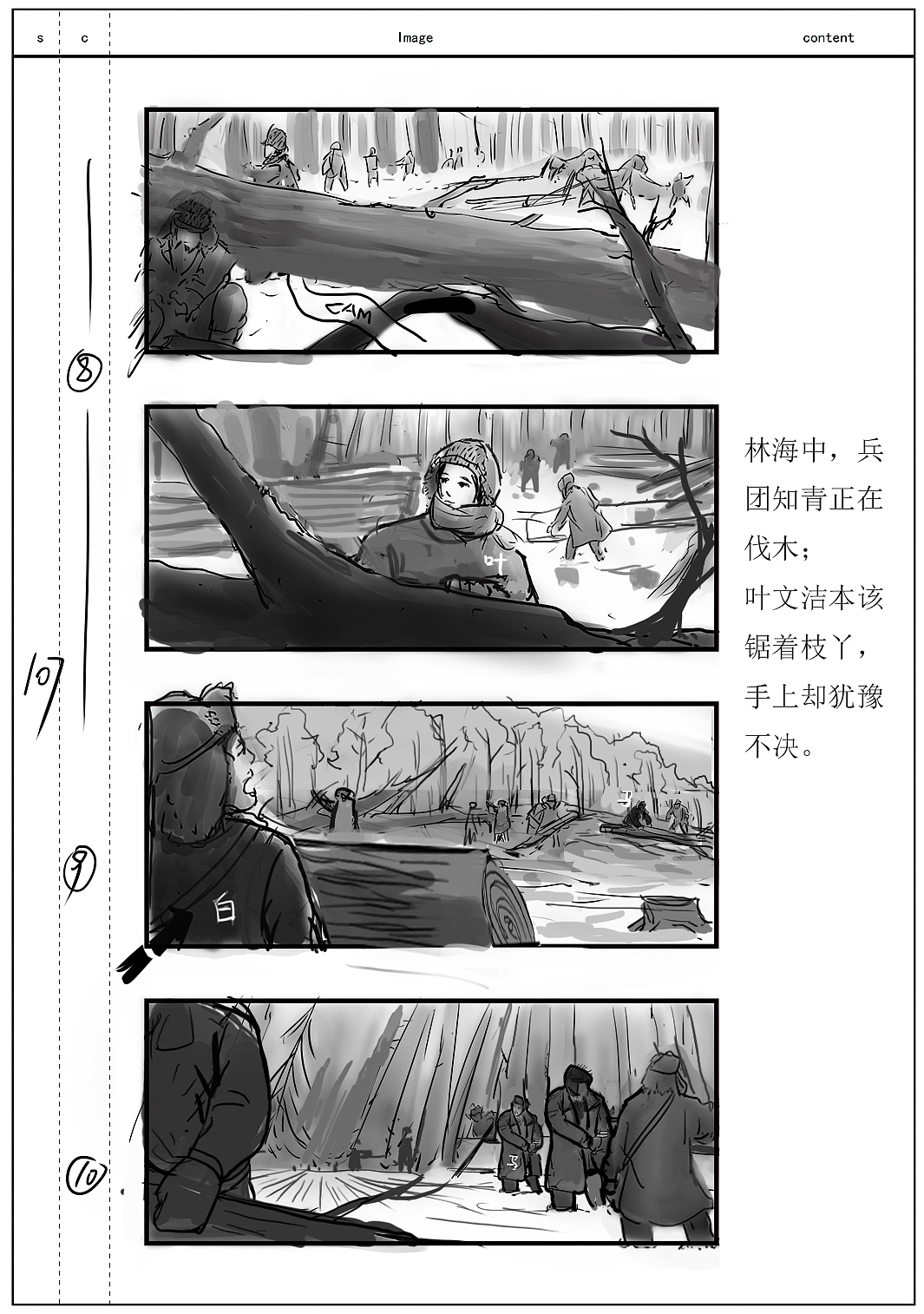 个人手绘影视分镜头作品 涵盖影视剧 游戏动画 广告（图ZNDAzMzMyMDgw） - 设定/分镜 - 站酷设计师影视美术师曲文强原创素材 - 站酷ZCOOL