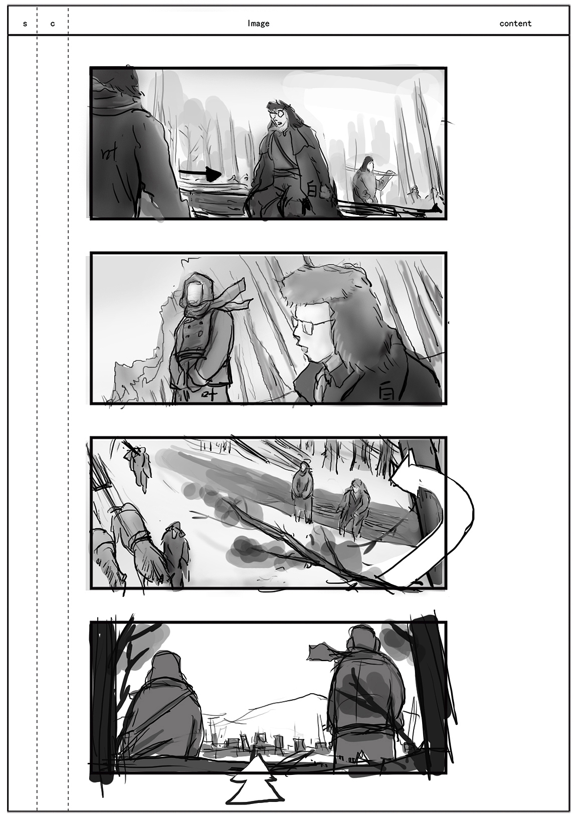 个人手绘影视分镜头作品 涵盖影视剧 游戏动画 广告（图ZNDAzMzMyMDky） - 设定/分镜 - 站酷设计师影视美术师曲文强原创素材 - 站酷ZCOOL