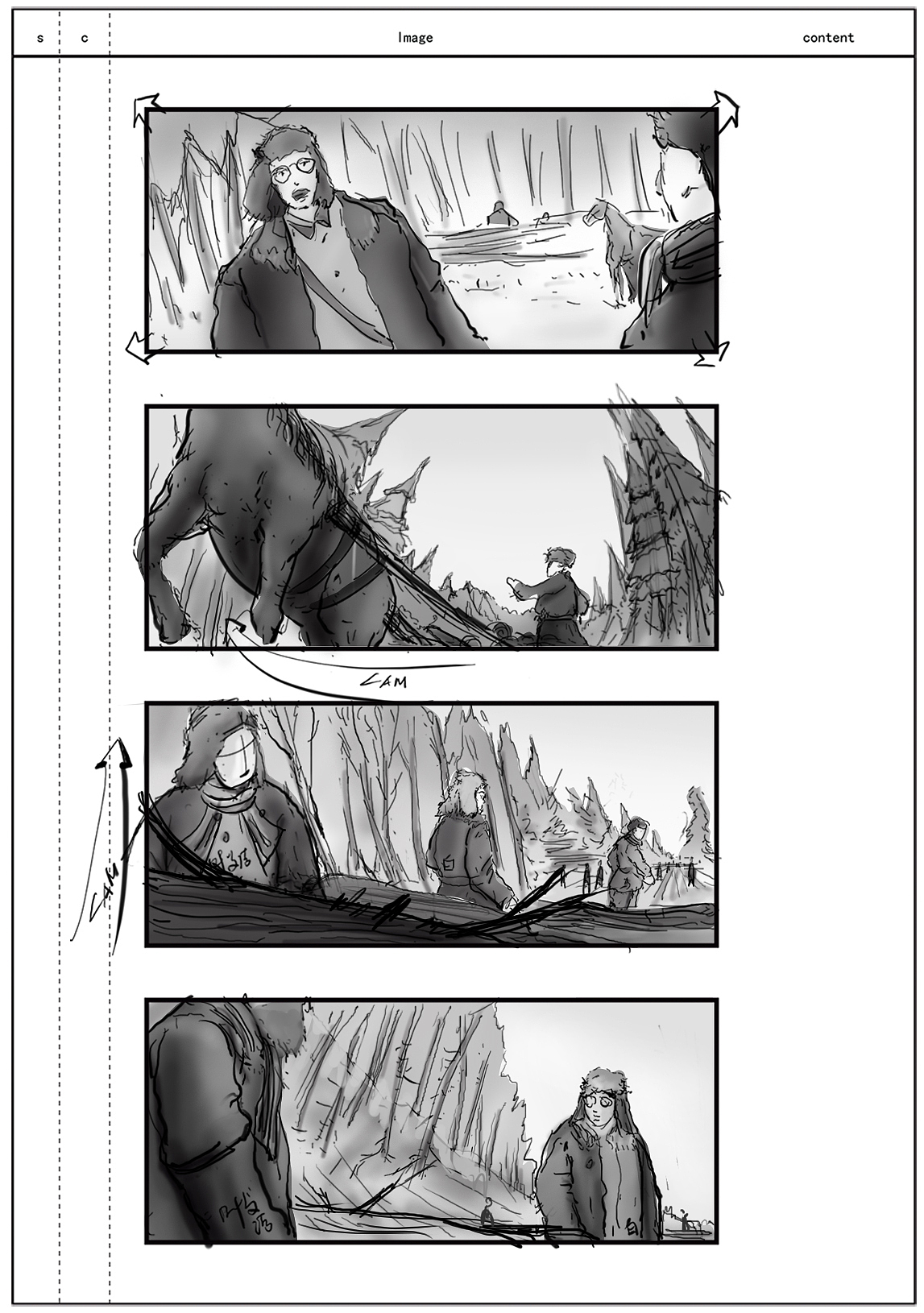 个人手绘影视分镜头作品 涵盖影视剧 游戏动画 广告（图ZNDAzMzMyMDg4） - 设定/分镜 - 站酷设计师影视美术师曲文强原创素材 - 站酷ZCOOL