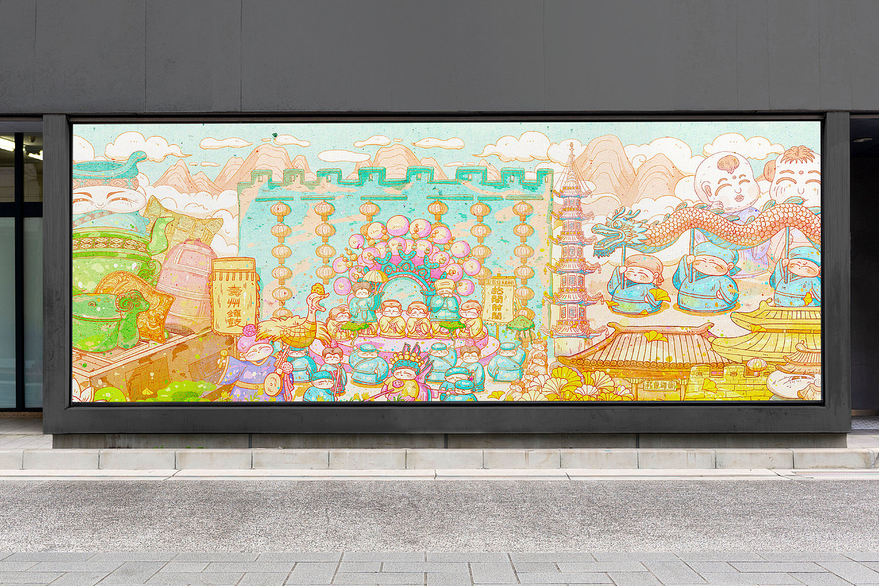 寿州风华图（图ZNDAzMzMyMTQ0） - 商业插画 - 站酷设计师荼锦水云身原创素材 - 站酷ZCOOL