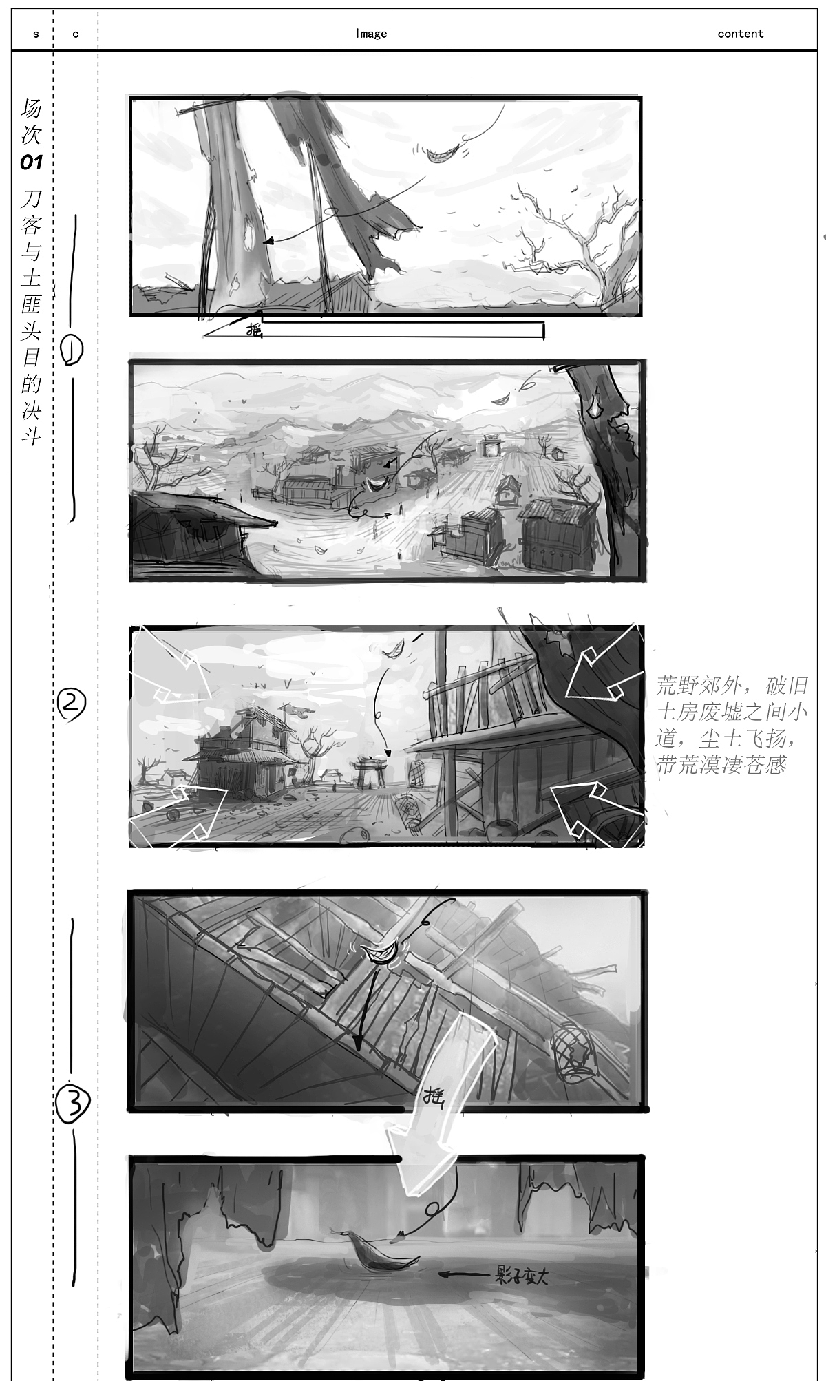 个人手绘影视分镜头作品 涵盖影视剧 游戏动画 广告（图ZNDAzMzMyOTcy） - 设定/分镜 - 站酷设计师影视美术师曲文强原创素材 - 站酷ZCOOL