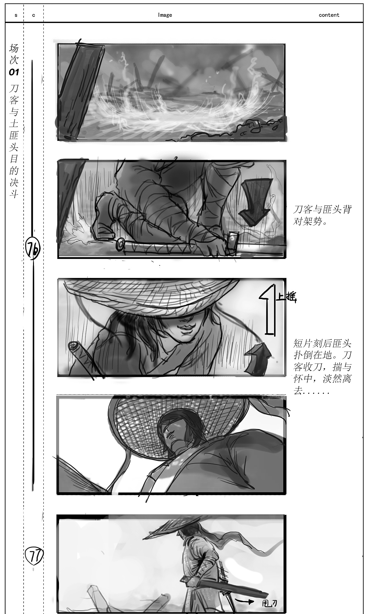 个人手绘影视分镜头作品 涵盖影视剧 游戏动画 广告（图ZNDAzMzMzMDYw） - 设定/分镜 - 站酷设计师影视美术师曲文强原创素材 - 站酷ZCOOL