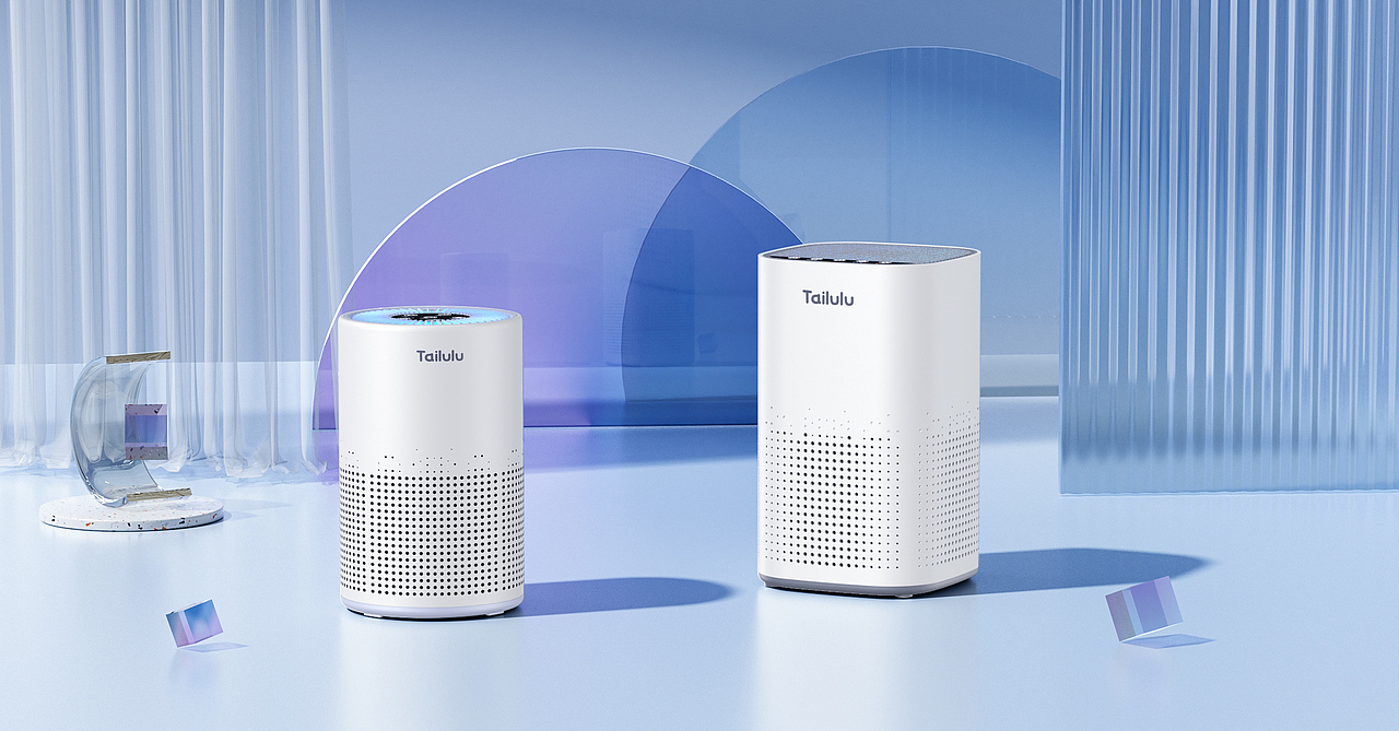 Amazon亚马逊跨境_产品渲染节选投影仪空气净化器（图ZNDAzMzM4MTI0） - 产品 - 站酷设计师_飞鱼绘原创素材 - 站酷ZCOOL