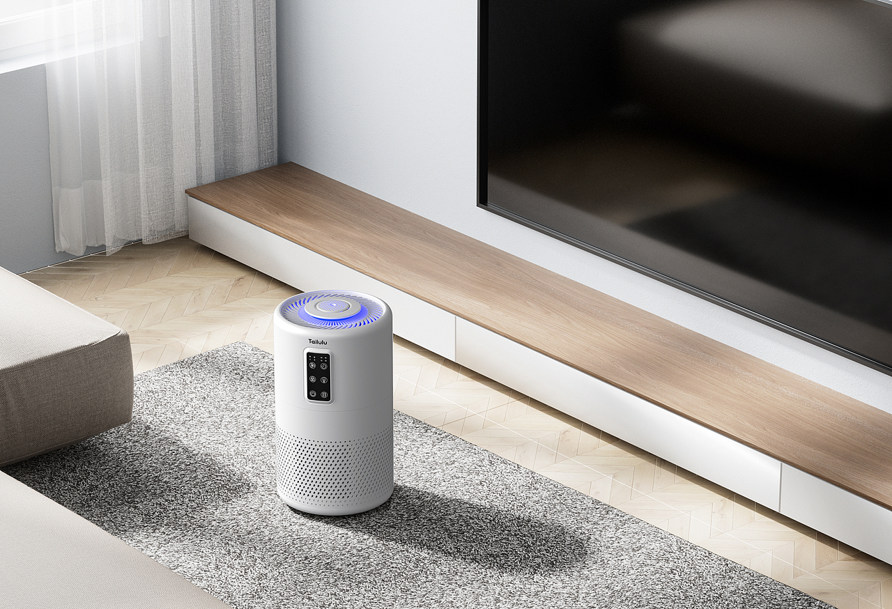 Amazon亚马逊跨境_产品渲染节选投影仪空气净化器（图ZNDAzMzM4MTUy） - 产品 - 站酷设计师_飞鱼绘原创素材 - 站酷ZCOOL