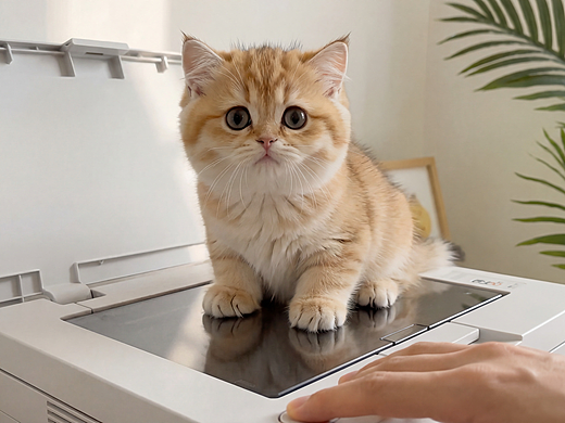 谁往打印机里塞了只猫？？