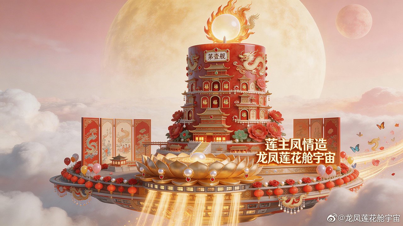 龙凤莲花舱宇宙国风科幻星舰喜烛第壹舰系列（图ZNDAzMzQzMzI4） - 概念设定 - 站酷设计师凤情瑥玉原创素材 - 站酷ZCOOL