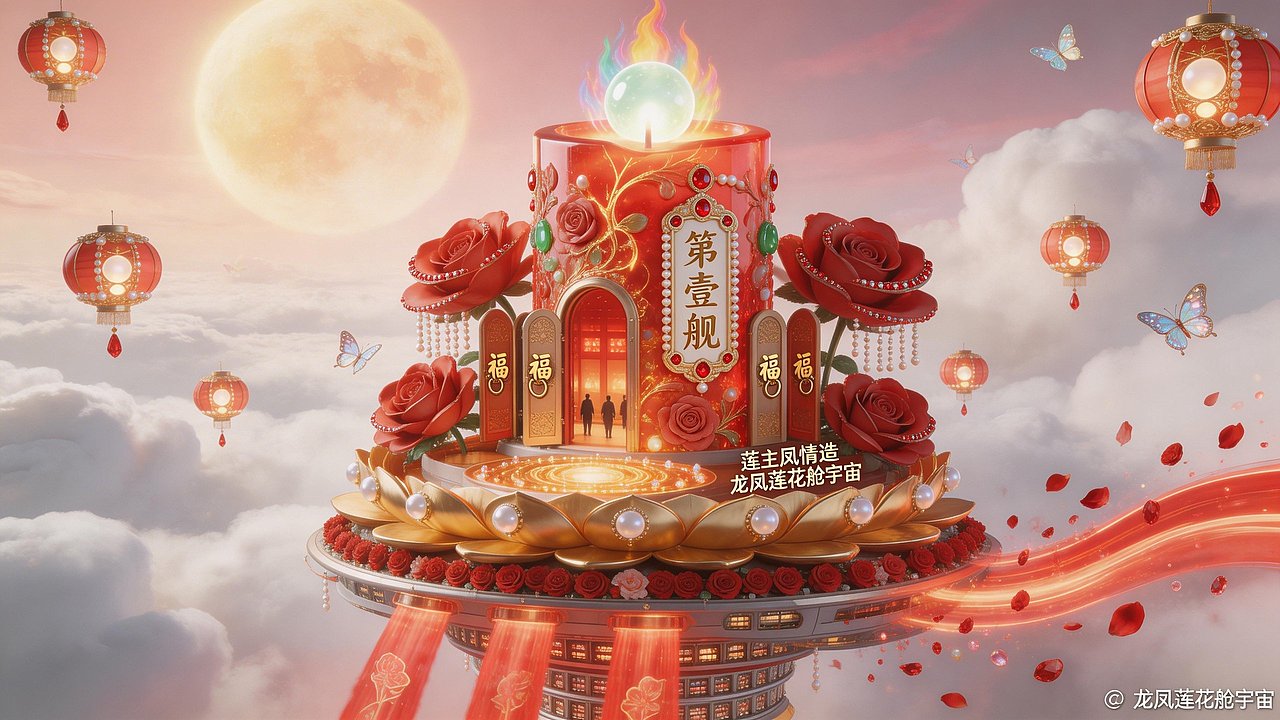 龙凤莲花舱宇宙国风科幻星舰喜烛第壹舰系列（图ZNDAzMzQ0NzEy） - 概念设定 - 站酷设计师凤情瑥玉原创素材 - 站酷ZCOOL