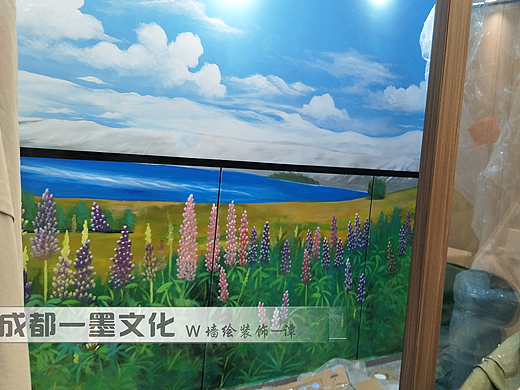 成都墙绘 风景墙绘 风景壁画 酒吧墙绘 酒店墙绘
