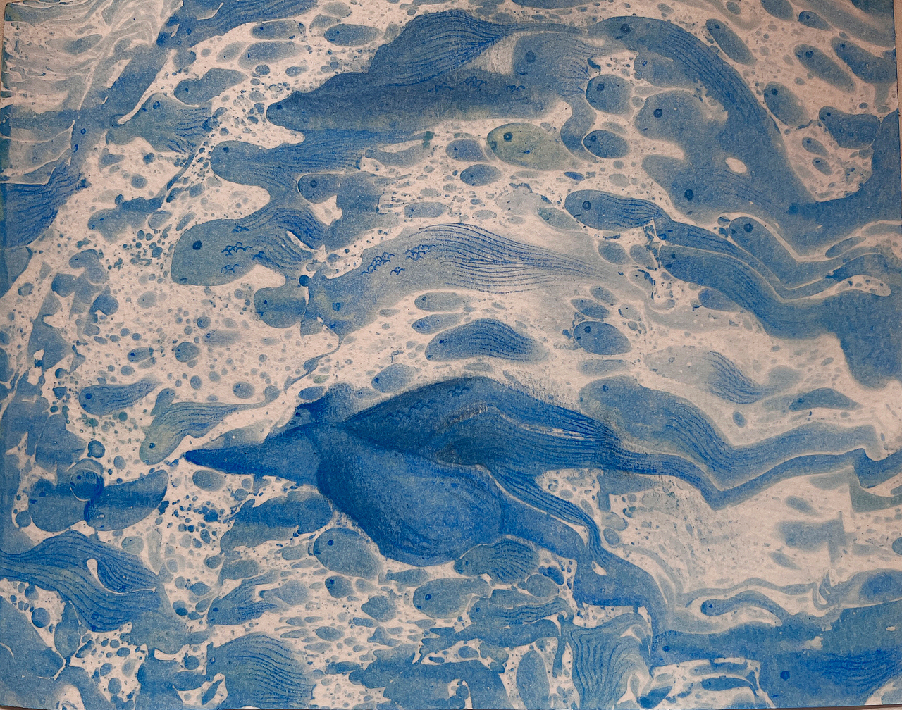 小鱼神系列作品（图ZNDAzMzQ3NTA0） - 艺术插画 - 站酷设计师三三0702原创素材 - 站酷ZCOOL