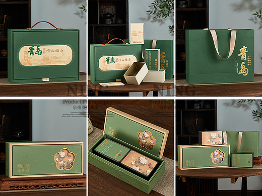 🍵 青岛崂山绿茶礼盒/新中式茶礼摄影案例