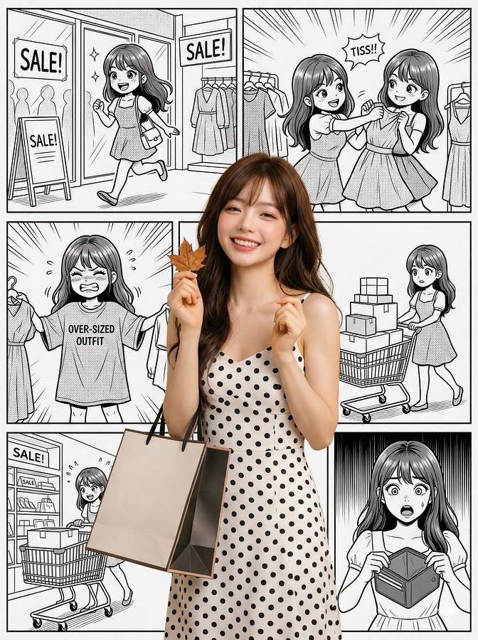 写实×漫画叙事分层构图模板