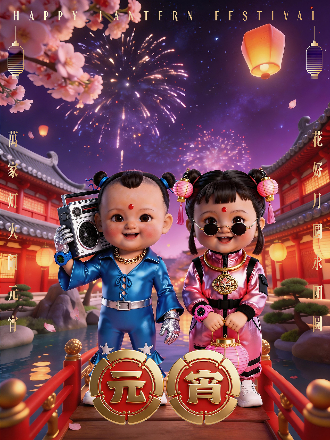 元宵序曲（图ZNDAzMzgwNDAw） - AI作品 - 站酷设计师万鱼鱼原创素材 - 站酷ZCOOL