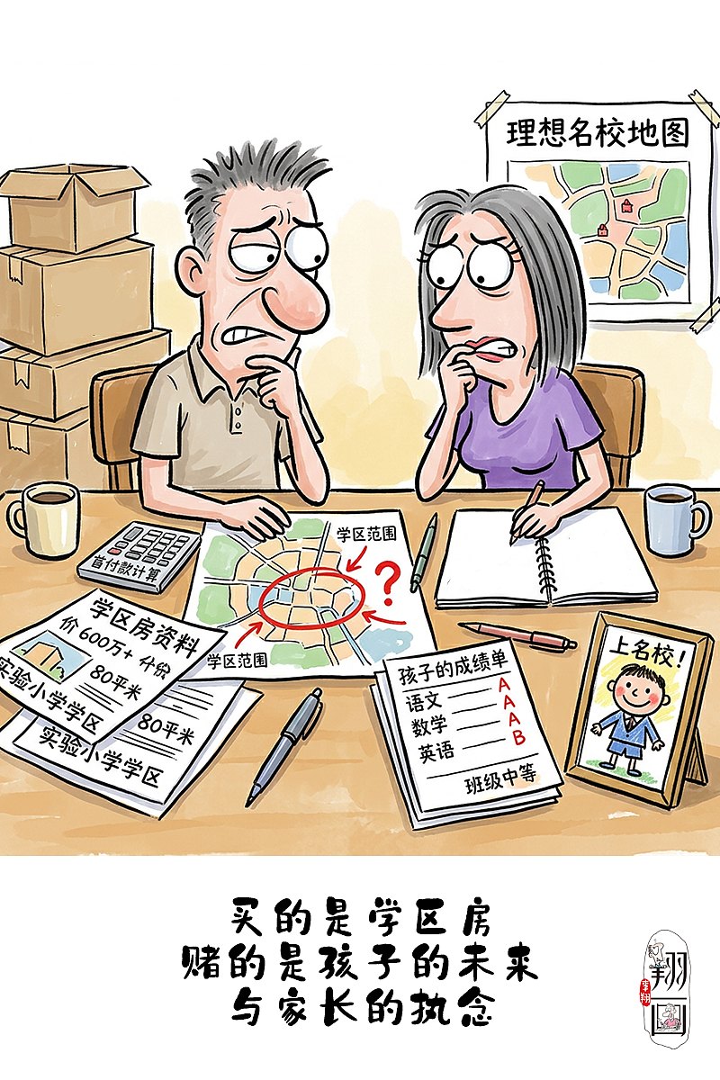漫画教育清醒：学区房跌下神坛，教育回归本心（图ZNDAzMzgzNDQ4） - 中/长篇漫画 - 站酷设计师huashuoshi原创素材 - 站酷ZCOOL
