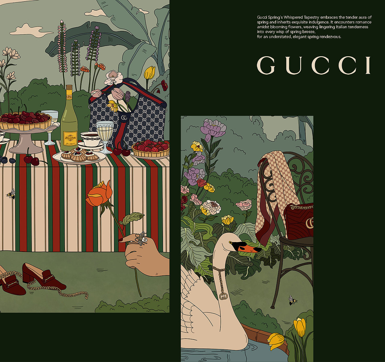 GUCCI插画创作（图ZNDAzMzkwOTQ4） - 商业插画 - 站酷设计师HollyHe原创素材 - 站酷ZCOOL