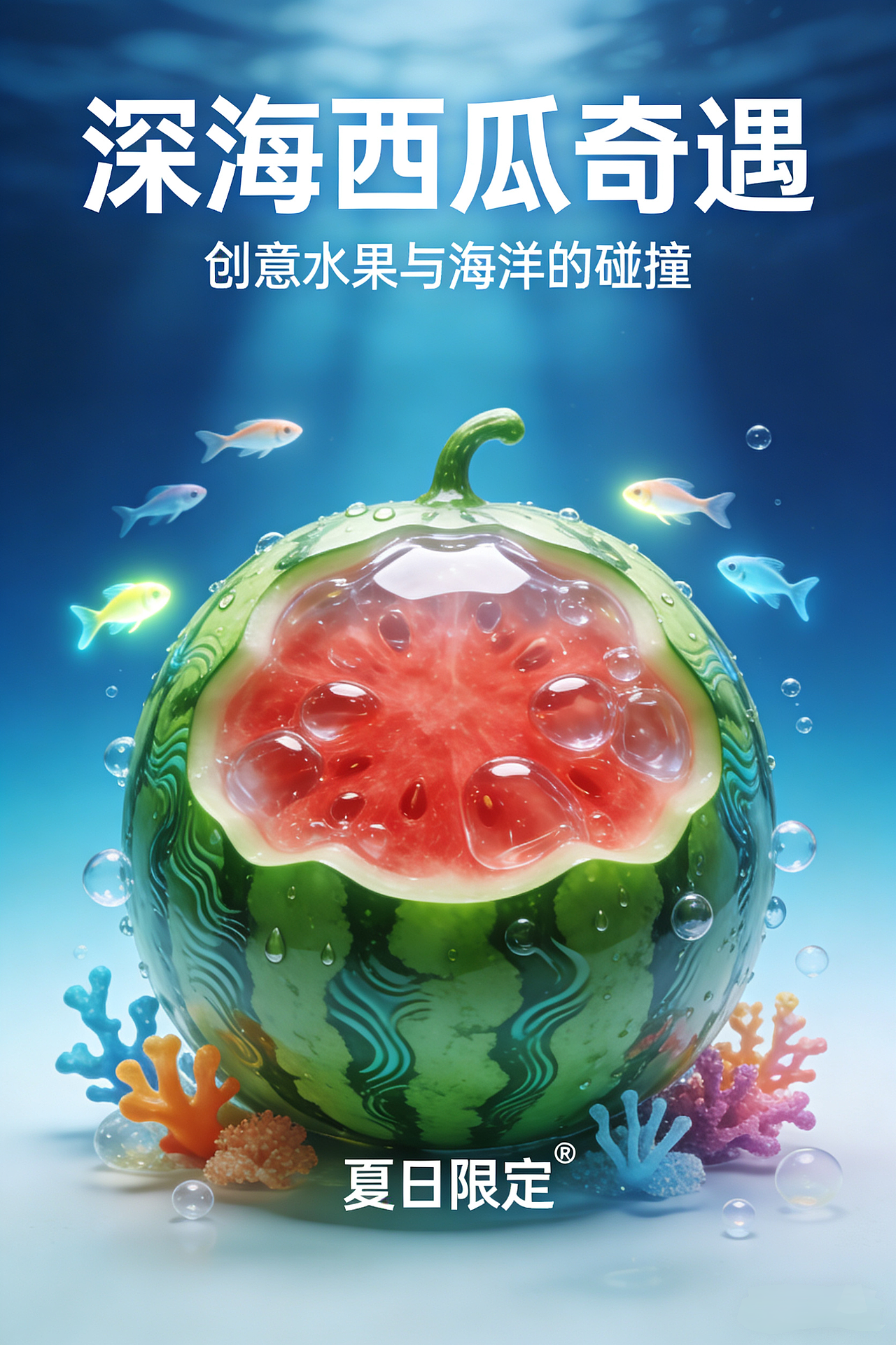 深海西瓜海报（图ZNDAzMzk0NzQ0） - 海报 - 站酷设计师Z578093021原创素材 - 站酷ZCOOL