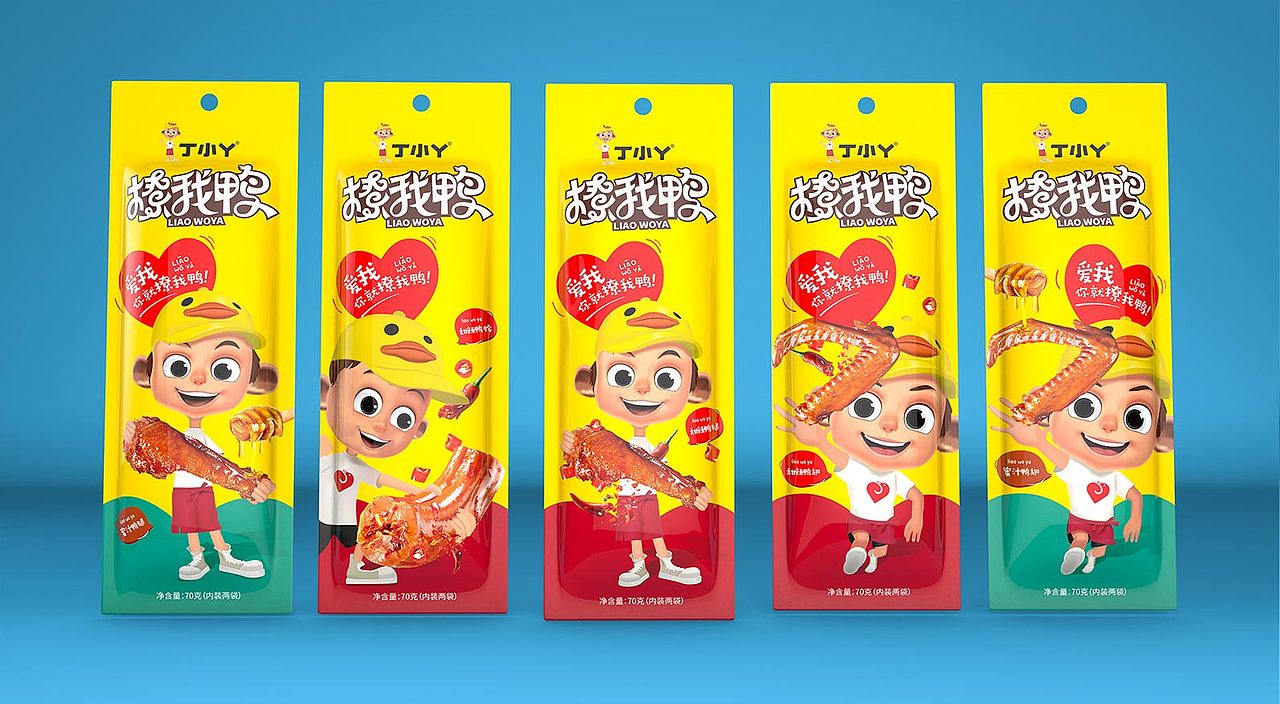 休闲食品包装设计丨食品包装丨鸭肉制品包装丨卡通设计（图ZNDAzMzk4NTQ4） - 包装 - 站酷设计师专业策略包装设计原创素材 - 站酷ZCOOL