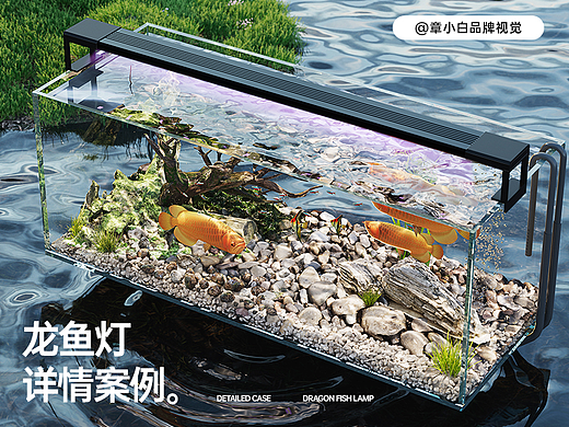 鱼缸灯龙鱼灯3C灯具品牌设计全案策划AI建模渲染详情页