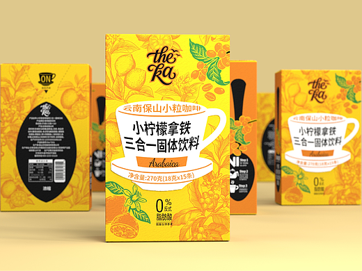 小柠檬拿铁速溶咖啡包装设计