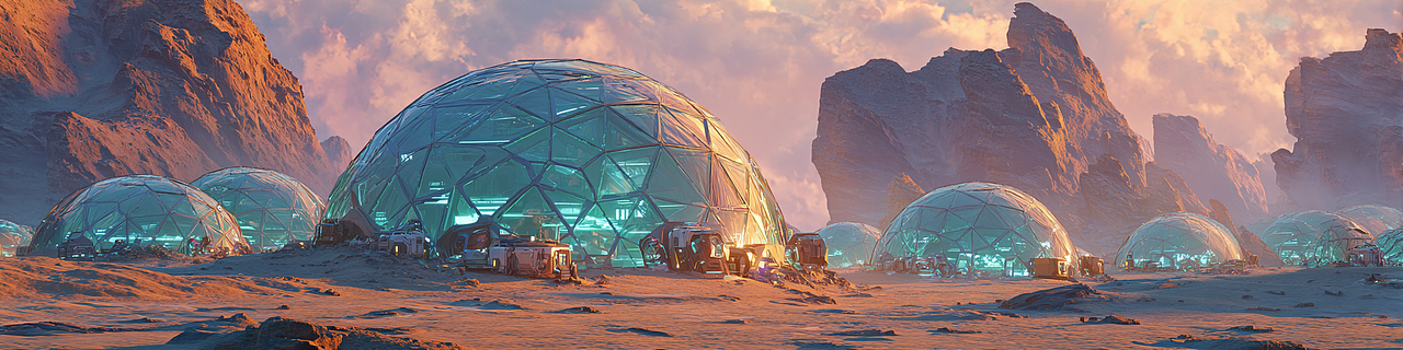 火星上的人类居住区，你见过吗？（图ZNDAzNDM1OTQ0） - AI作品 - 站酷设计师斗神俊俊原创素材 - 站酷ZCOOL