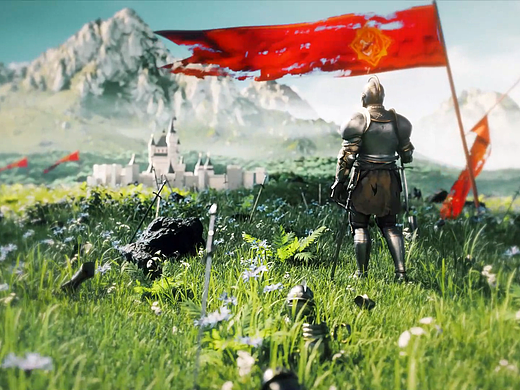 blender骑士与城堡场景动画