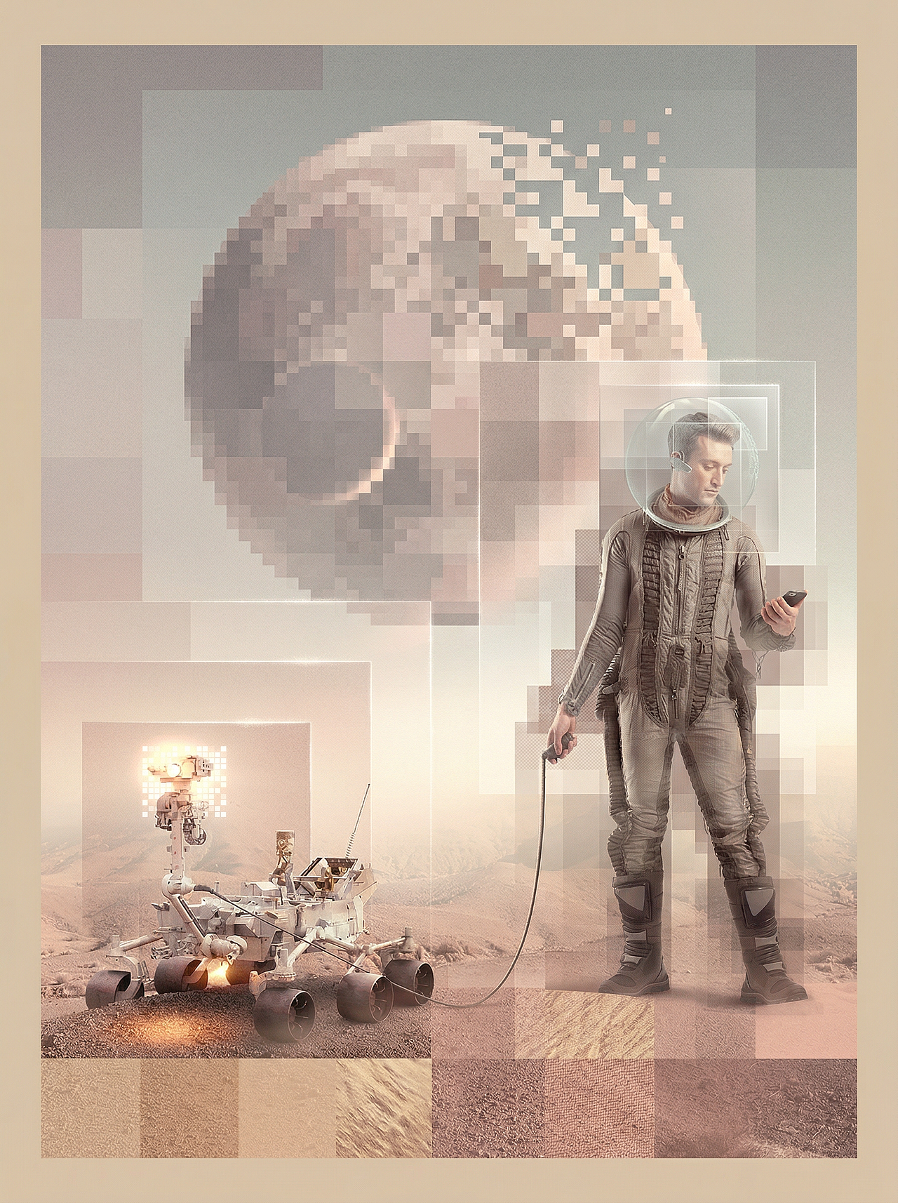 像素数字拼贴艺术视觉设计（图ZNDAzNDQ2NTY4） - AI作品 - 站酷设计师邬毅原创素材 - 站酷ZCOOL