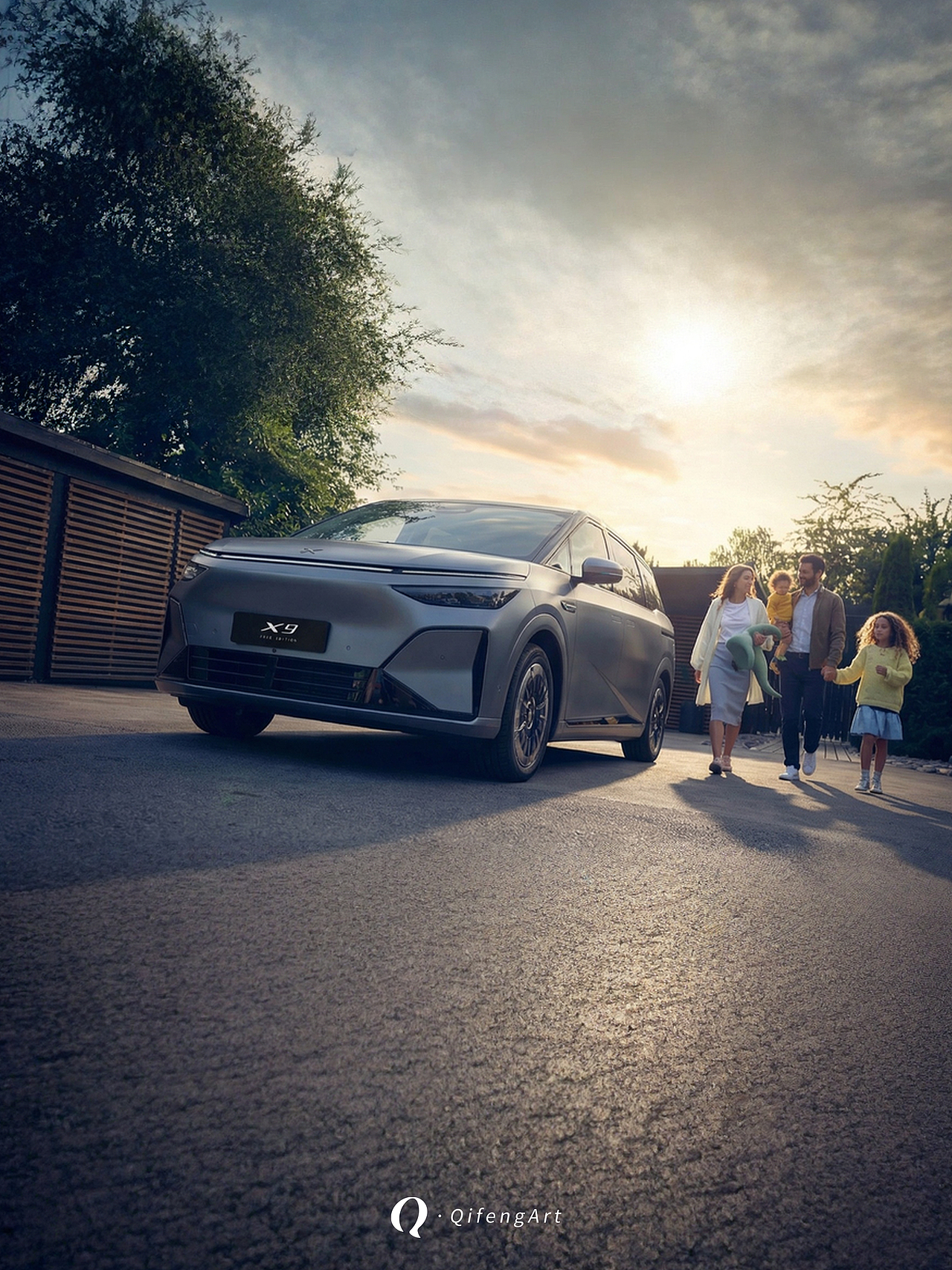 AI 做海报太香 小鹏X9全家出行氛围感拉满（图ZNDAzNDUzMjcy） - AI作品 - 站酷设计师QifengArt原创素材 - 站酷ZCOOL