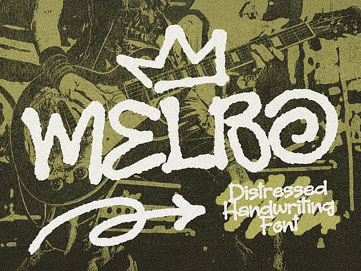 粗犷朋克潮流街头摇滚海报封面标题手写涂鸦英文字体