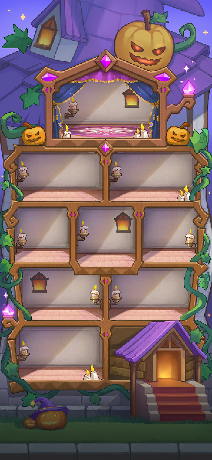 古堡探险《Pixel Saga: Squad RPG》场景（图ZNDAzNDY0NzY4） - 游戏原画 - 站酷设计师非斯特原创素材 - 站酷ZCOOL