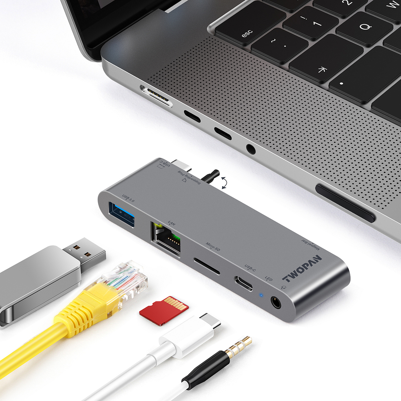 USB-C Hub（图ZNDAzNDY2NDY4） - 电子产品 - 站酷设计师笨猪妮原创素材 - 站酷ZCOOL