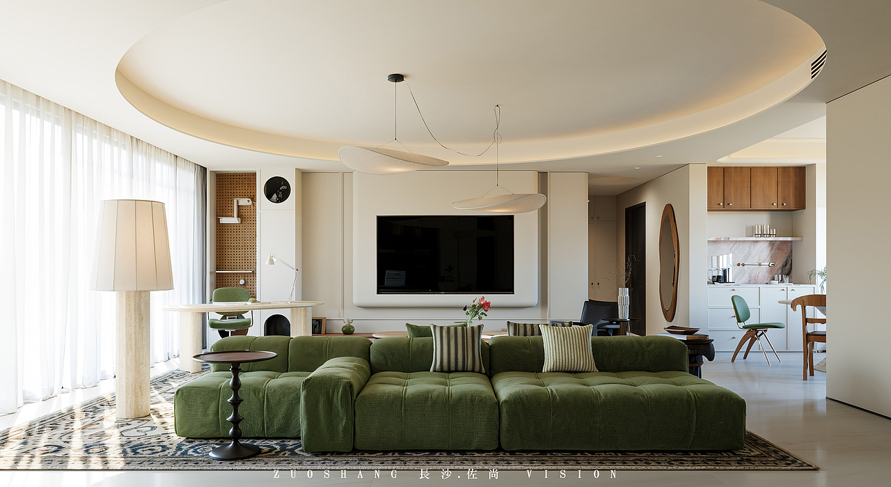 奶油侘寂 + 复古中古风-长沙佐尚视觉（图ZNDAzNDc0Nzky） - 家装设计 - 站酷设计师佐尚效果图官方原创素材 - 站酷ZCOOL