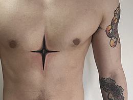 昆明纹身 十字伤痕之眼 废墟刺青