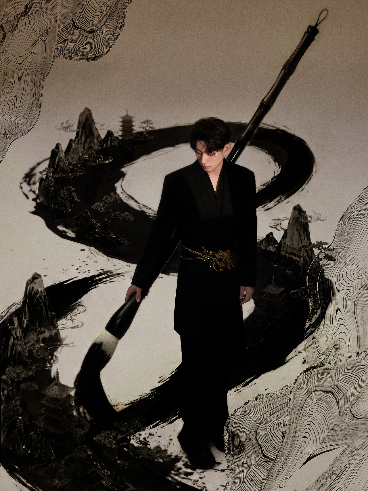 水墨主题视觉创意 & 全场景特效合成 for 王子奇（图ZNDAzNDg3MzY4） - 修图/后期 - 站酷设计师李斯本原创素材 - 站酷ZCOOL