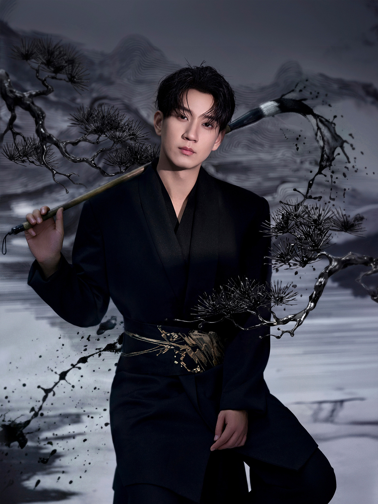 水墨主题视觉创意 & 全场景特效合成 for 王子奇（图ZNDAzNDg3Mzc2） - 修图/后期 - 站酷设计师李斯本原创素材 - 站酷ZCOOL