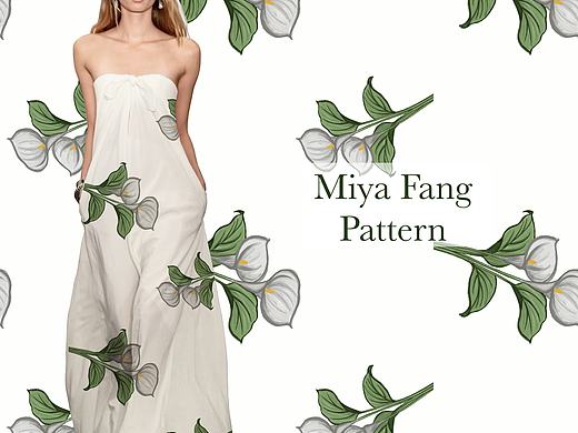 原创图案印花｜清新百合