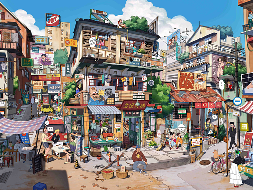 火锅店斗殴事件（个人主页-ZNzMyNDY3NDQ=） - 商业插画 - 站酷设计师卓丢丢原创素材 - 站酷ZCOOL