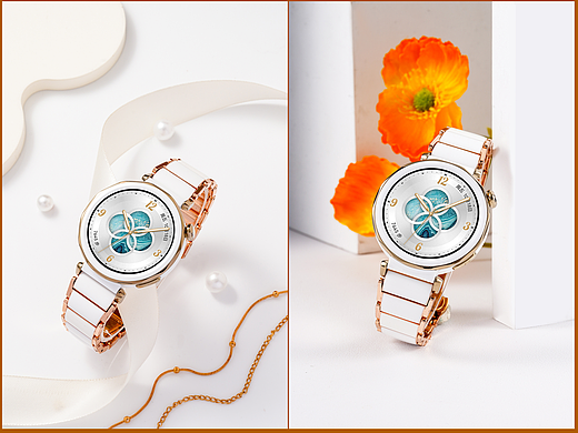 华为GT5手表陶瓷表带拍摄