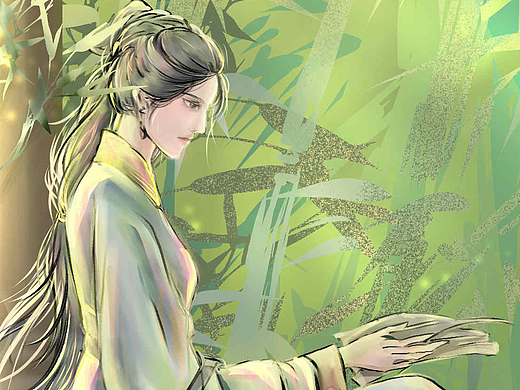 今日美女子|竹深林密虫鸣处