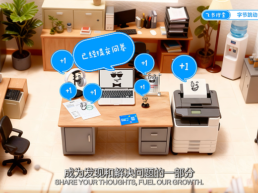 AIGC动画-ai微缩场景动画-字节跳动问卷调研