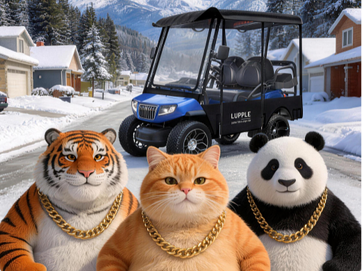 AI动物雪天舞蹈