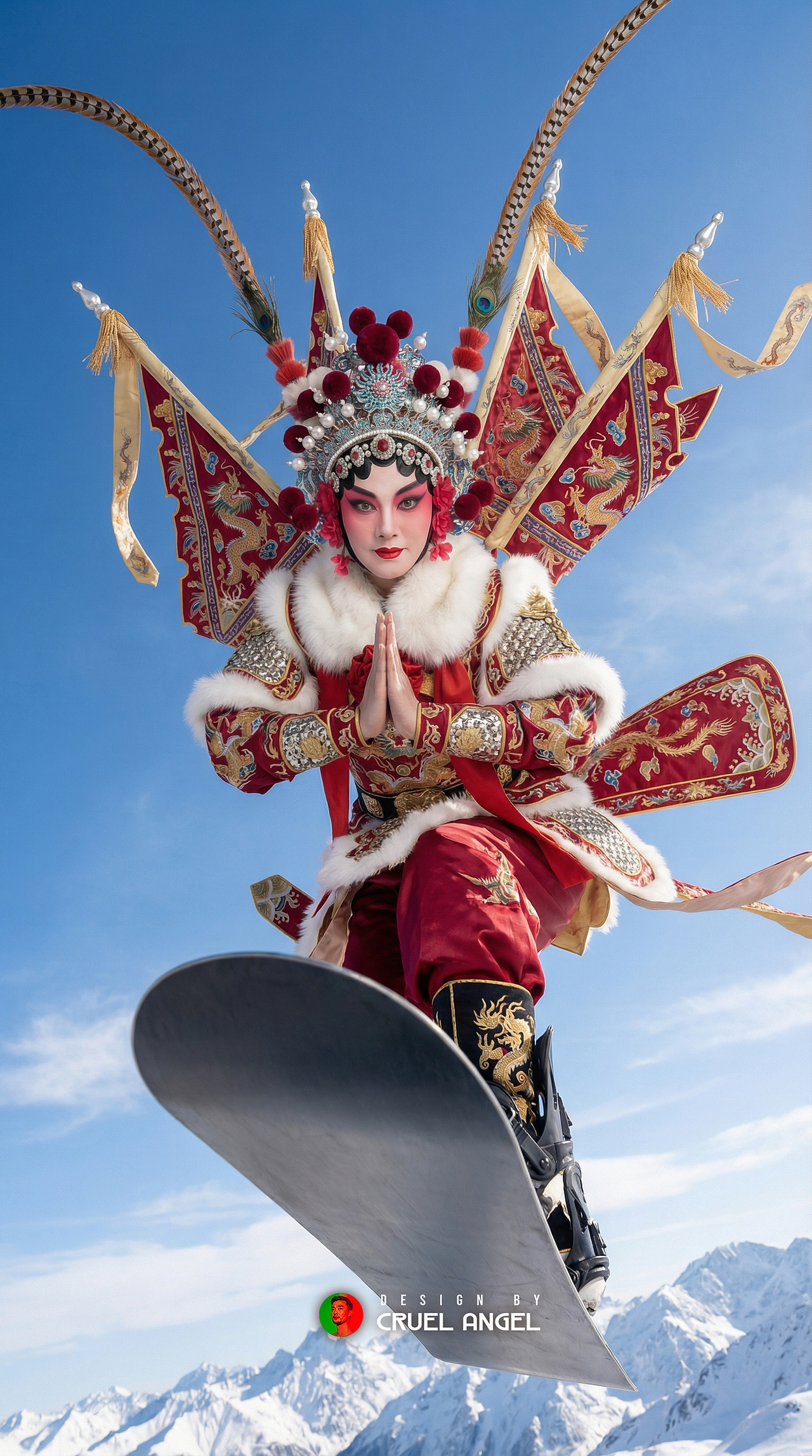 飒！当京剧名将踏上雪道（图ZNDAzNTA3NDI4） - 宣传片 - 站酷设计师李大大师原创素材 - 站酷ZCOOL