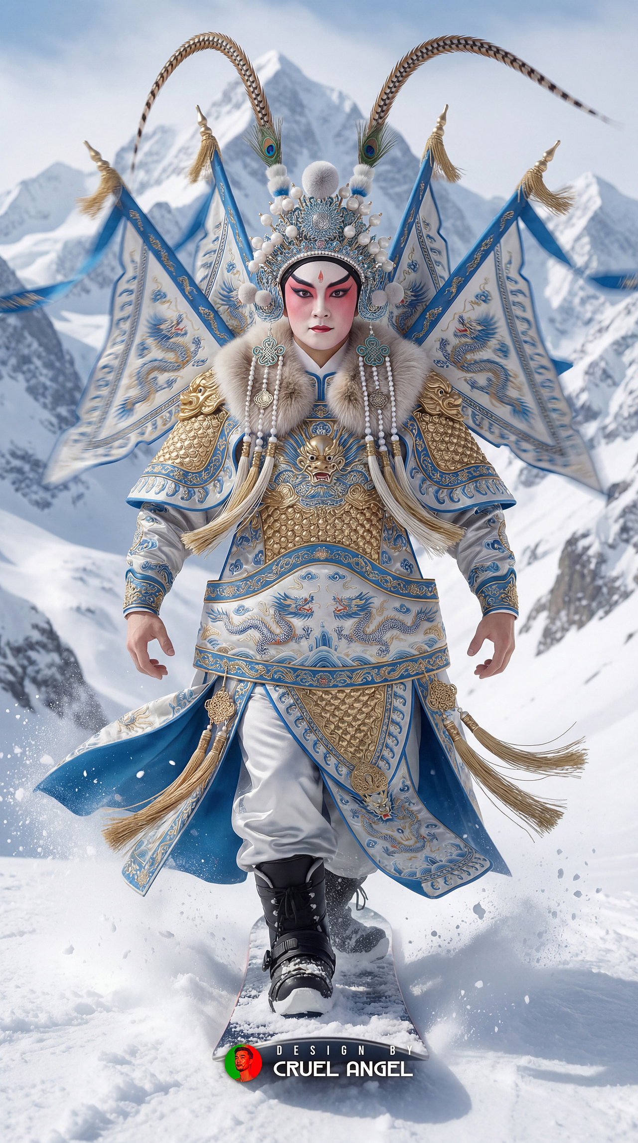 飒！当京剧名将踏上雪道（图ZNDAzNTA3NDMy） - 宣传片 - 站酷设计师李大大师原创素材 - 站酷ZCOOL