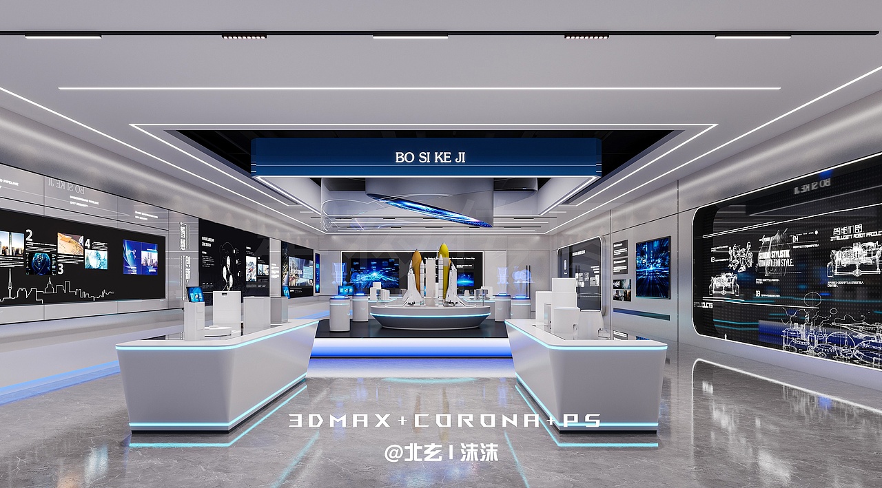 科技展厅 | 探索未来之境（图ZNDAzNTMzMTQ4） - 商业空间设计 - 站酷设计师楚思沫原创素材 - 站酷ZCOOL