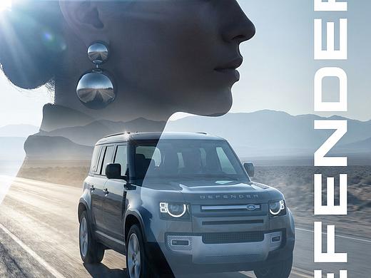 AI 做路虎卫士双曝光海报，有趣又高级