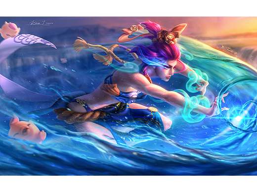 英雄聯盟同人作品 芸阿娜临瀑练功