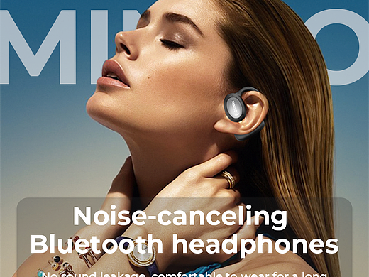 开放式挂耳式蓝牙耳机产品渲染及跨境电商主图&详情