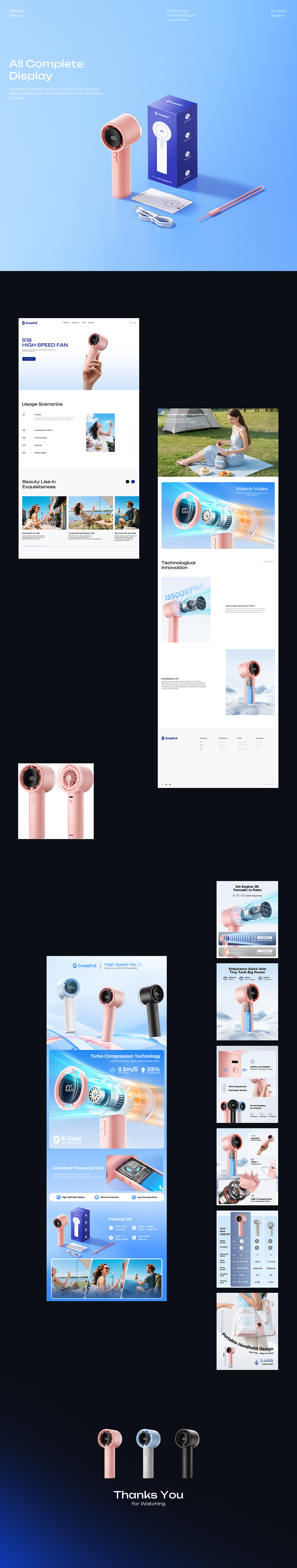 Amazon高速无叶风扇丨海外AI视觉设计全案（图ZNDAzNTYwNTI0） - 电商 - 站酷设计师阿岳设计工作室原创素材 - 站酷ZCOOL