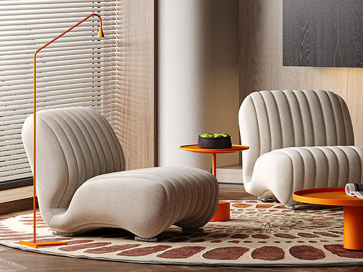 家居效果图渲染-单人沙发