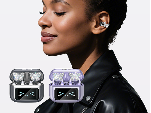 亚马逊夹耳式蓝牙耳机产品精修渲染及跨境电商主图首图