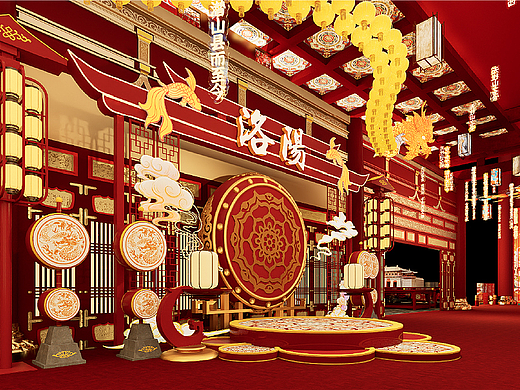 “風(fēng)起洛陽(yáng)，夢(mèng)回神都”國(guó)風(fēng)洛陽(yáng)服務(wù)區(qū)設(shè)計(jì)方案（個(gè)人主頁(yè)-ZNzMyNDc0NDQ=） - 商業(yè)空間設(shè)計(jì) - 站酷設(shè)計(jì)師阿來(lái)有點(diǎn)趣C原創(chuàng)素材 - 站酷ZCOOL