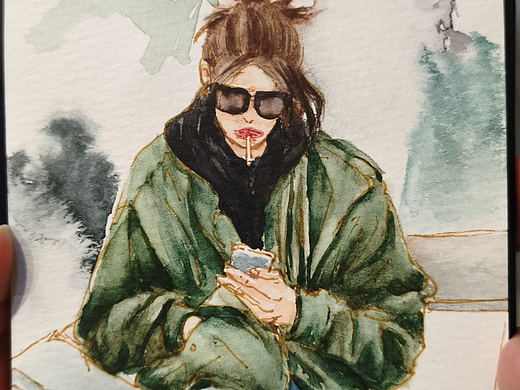 《数字时代的孤独肖像》